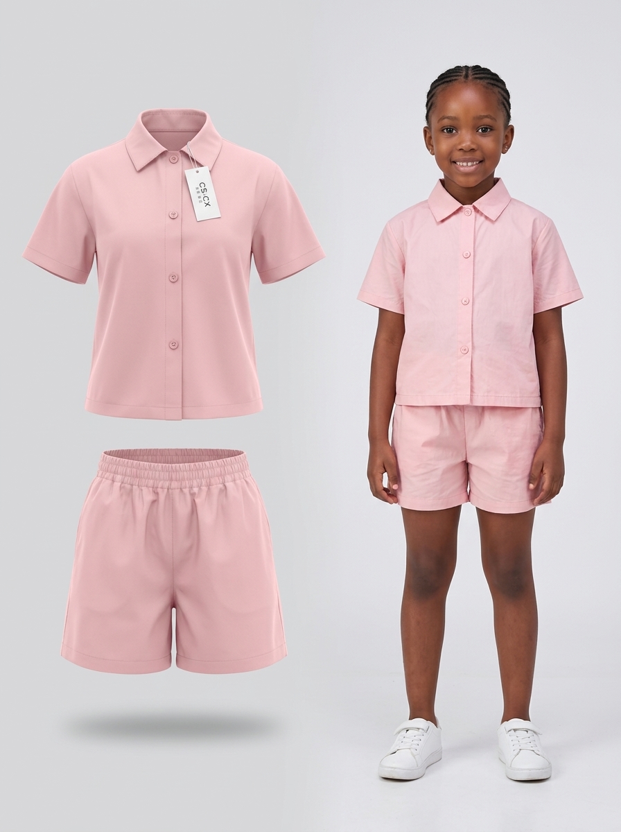 Girls 2pc plain color