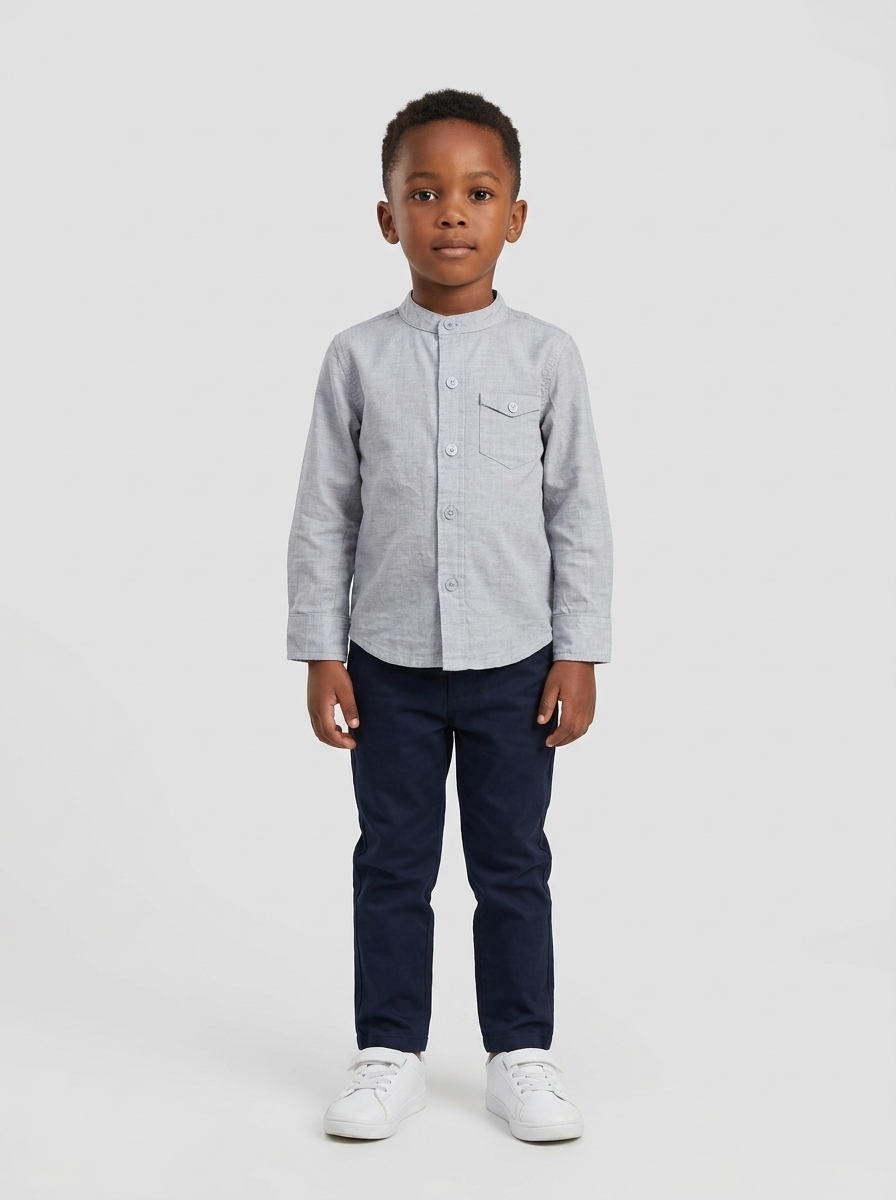 colar less sky blue Shirt
