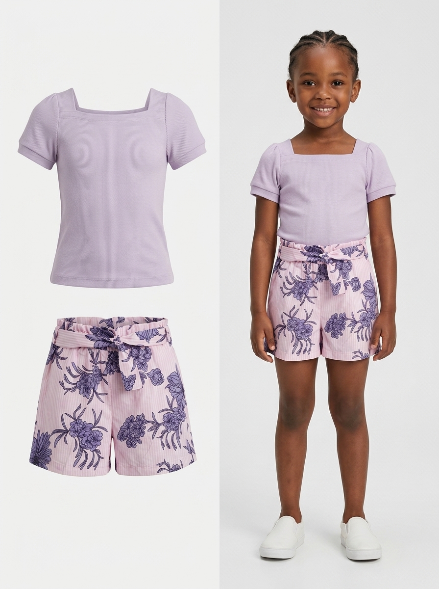 Girls 2pc floral