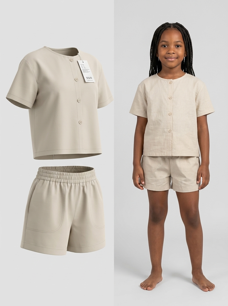 Girls 2pc plain