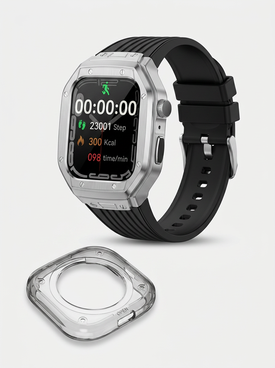 Metallic case and strap